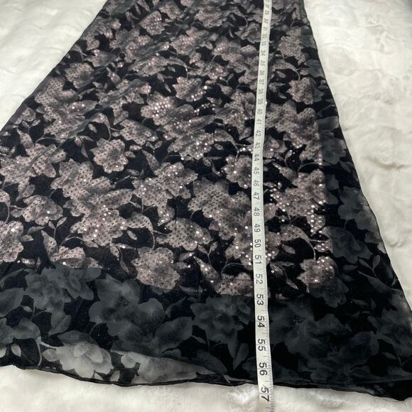 🔥VTG Y2K Fanny USA Whimsy Flocked Burnout Sequins Prom Evening Party Dress XS/S - Picture 16 of 16